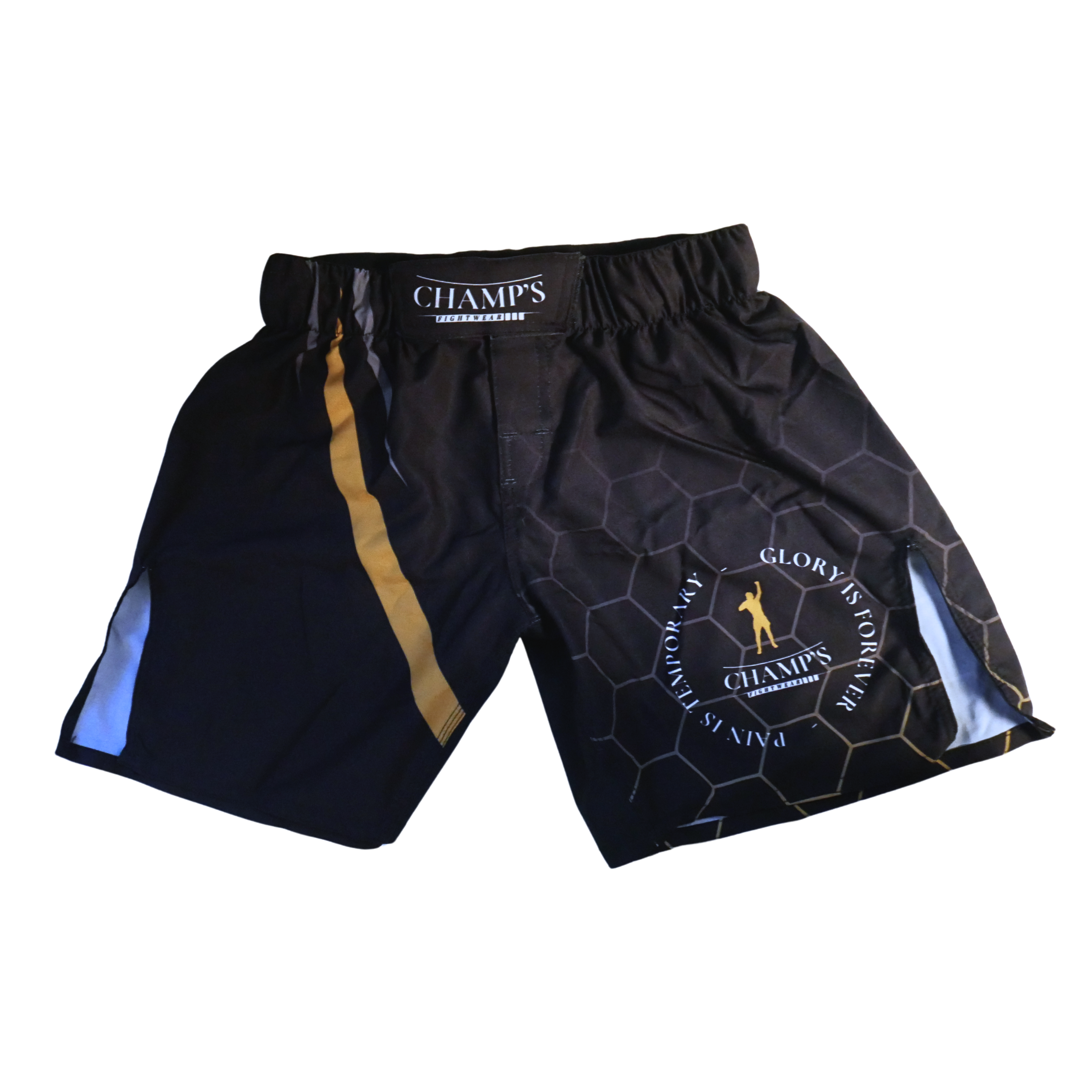 Champs Fight Shorts Black GOLD Edition
