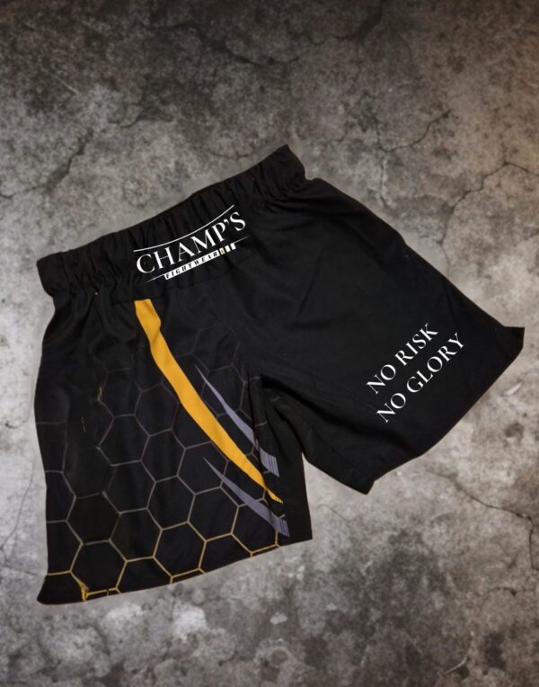 Champs Fight Shorts Black GOLD Edition – Bild 4
