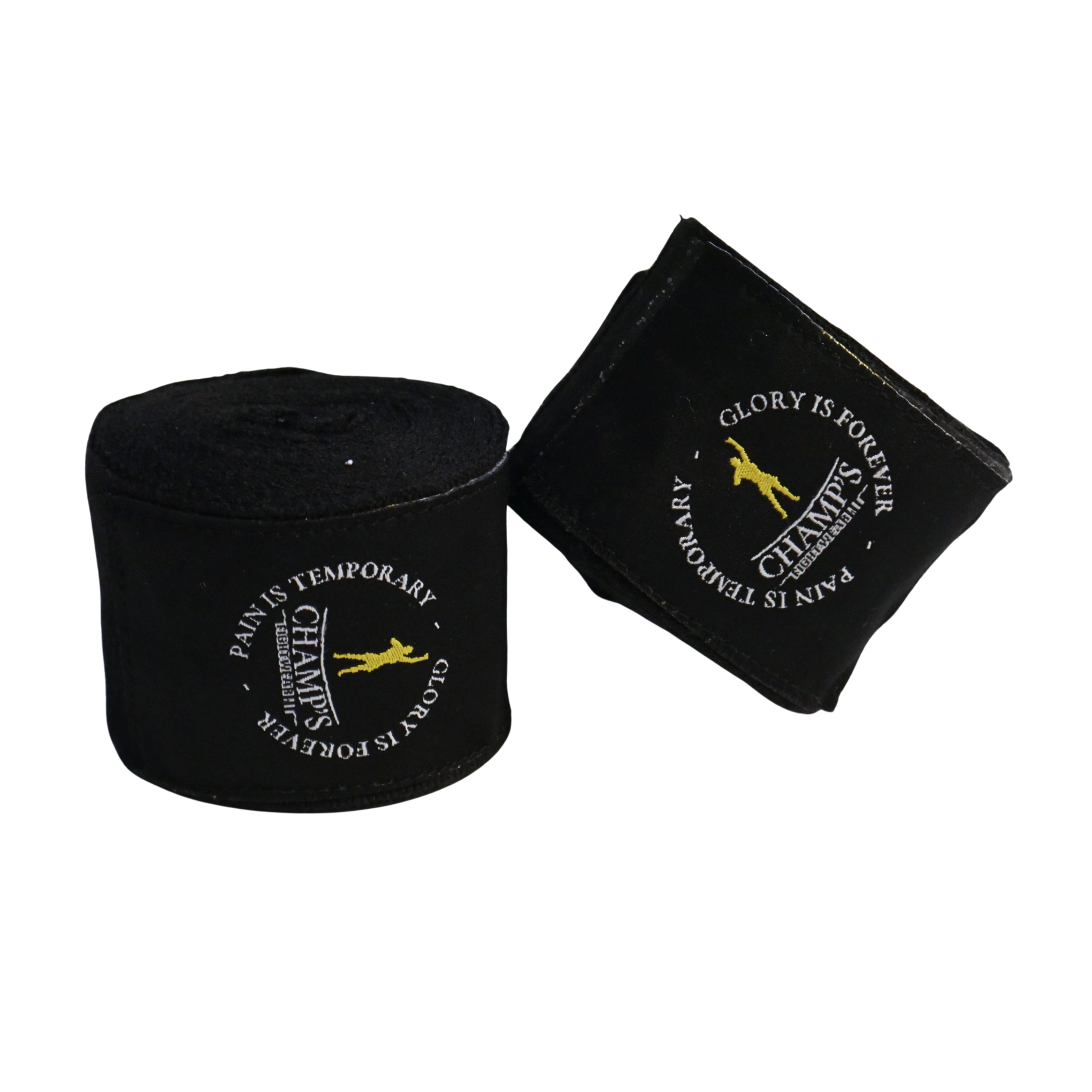 Champs ProWraps – 4.5m Elastic Hand Wraps (Black/Gold Edition)