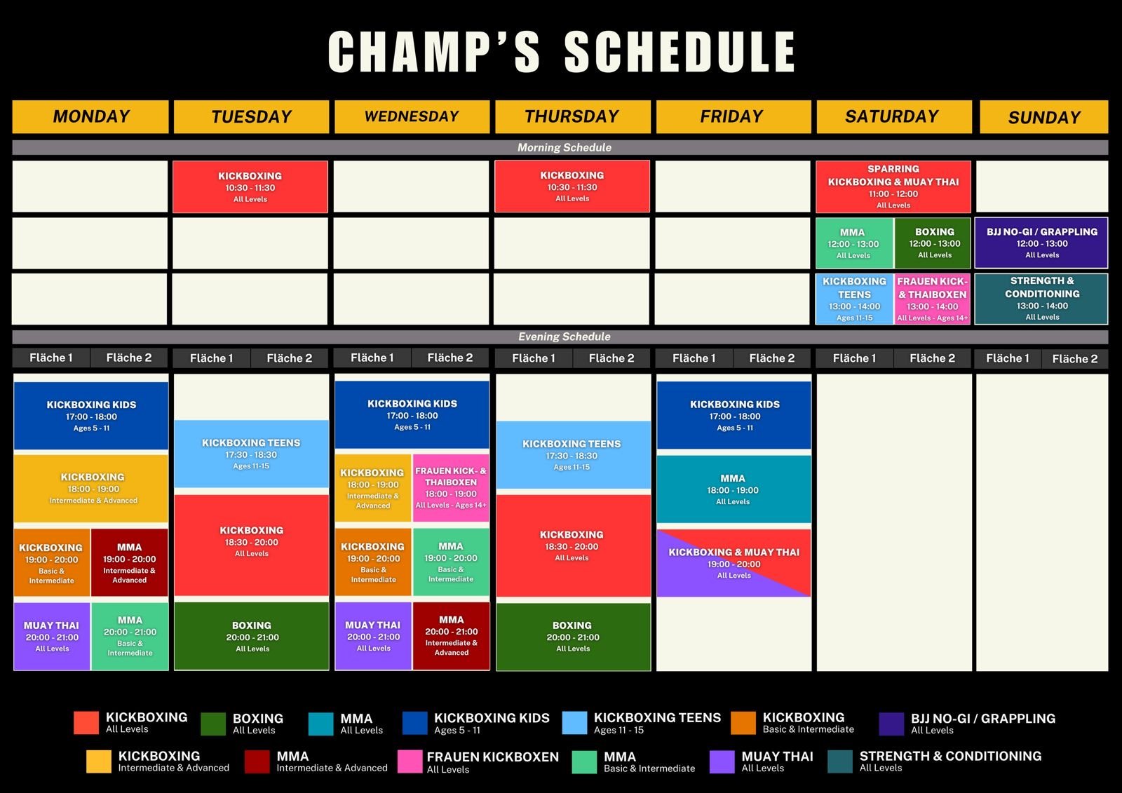 champs kickboxing schedule training plan mma berlin muay thai berlin kickboxen berlin boxen berlin